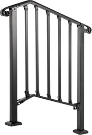 Trapleuning voor 2-3 tredes - Balustrade - Houders - Leuningen voor Trappen - Staal - Met trapleuninghouders - 37cm