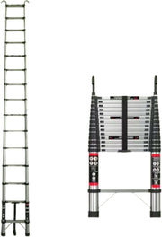 Telescopische Ladder Lyra - 440CM - Roestvrijstalen Vouwladder - Draagbare Uitschuifbare Loft Ladder - Max. Belasting 150kg/330lb - EN131