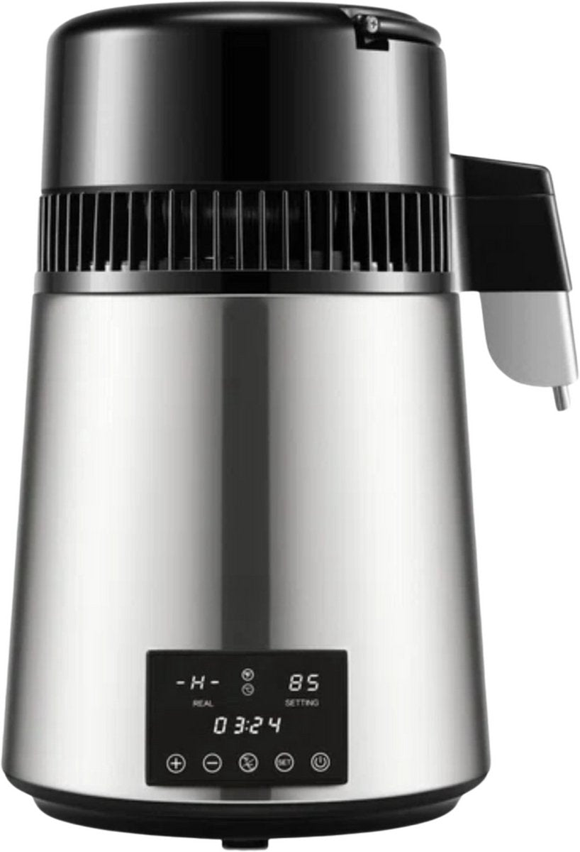 Waterdestilleerder Deluxe - Destilleerapparaat - RVS - Water Destilleren - met 4L Glazen waterkan