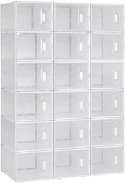 Happyment Schoenenbox Joda - Transparant - 18 stuks - Sneakerbox - Schoenendoos - Opbergsysteem - Opbergbox
