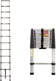 Telescopische Ladder Castellio - 380CM - Roestvrijstalen Vouwladder - Draagbare Uitschuifbare Loft Ladder - Max. Belasting 150kg/330lb - EN131