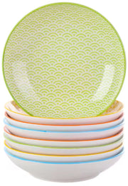 Valenza Serviesset - 8 delig - 4 persoons - Kleurrijk - Dinerborden - Bordenset - Diepe borden - Ontbijtborden - Servies - Keukenservies