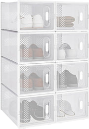 Happyment Schoenenbox PRO - 8 stuks - Transparant - Sneakerbox - Schoenendoos - Opbergsysteem - Opbergbox