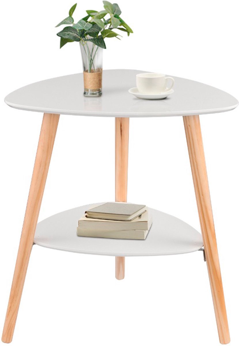 Bolt Edge Bijzettafel - Modern - Nachtkastje - Driehoek - 50x40x55cm - Voor Slaapkamer