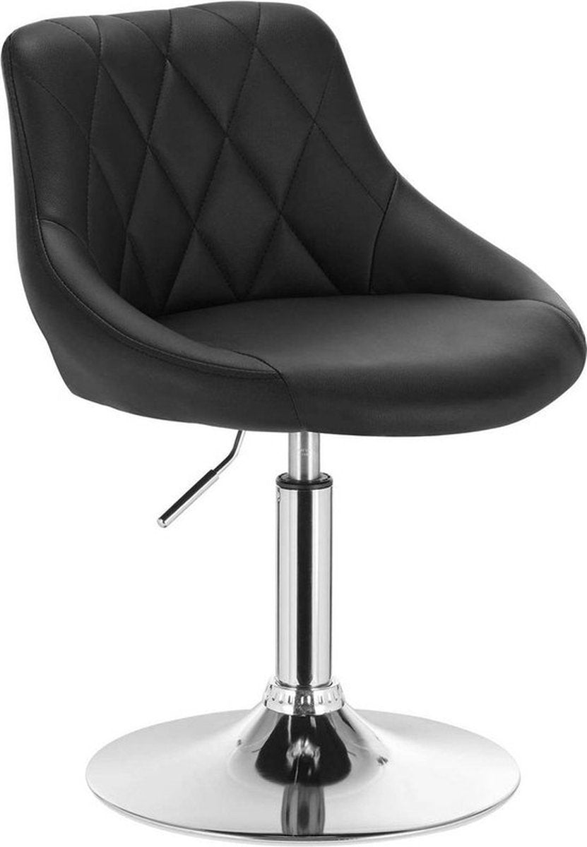 Luxe Barkruk - Industrial - Donkergrijs - Set van 2 - Barstoelen met Rugleuning - Keukenstoel - In Hoogte Verstelbaar - Velvet