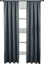 Gordijnen - Donkergrijs - Fluweel - Verduisterend - 117x138cm - Set van 2