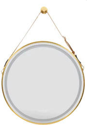 Ronde spiegel met verlichting - 80cm - Voor Badkamer, Make-up & Wandmontage - Dimbaar licht met voorruitverluchting - Goud