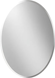 Ovale Wandspiegel Nulad - Organisch - 50x70cm - Voor Woonkamer, Slaapkamer & Badkamer - Decoratieve - Walnoothouten Frame