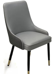 Luxe Eetkamerstoelen Paris - Set van 2 - Met Hoge Dichtheid Sponsschuim - Elegante Keuken- of Restaurantstoel - Lounge - Grijs