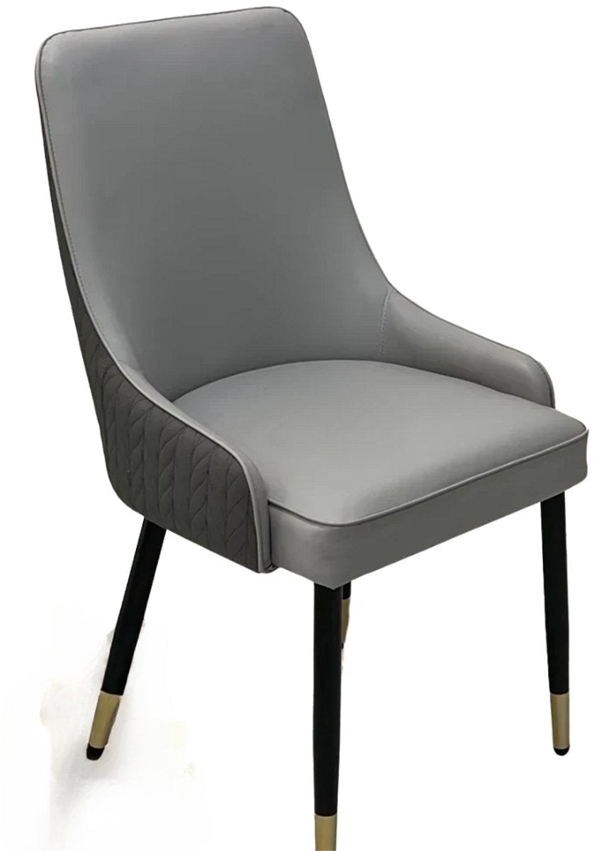 Luxe Eetkamerstoelen Paris - Set van 2 - Met Hoge Dichtheid Sponsschuim - Elegante Keuken- of Restaurantstoel - Lounge - Grijs
