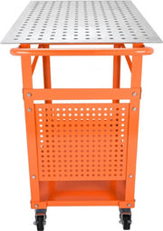 Mobiele wertktafel op wieltjes - Laswerkbank - Koolstofstalen Werkbank - 91.4x61cm - 272kg Gatentafel 216