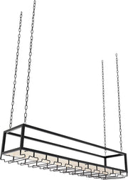 Hangend Wijnrek - Wijnglazen houder - Ophangrek wijnglazen - Voor Keuken, Bar of Eethoek - Verstelbare Plafondmontage - 100cm