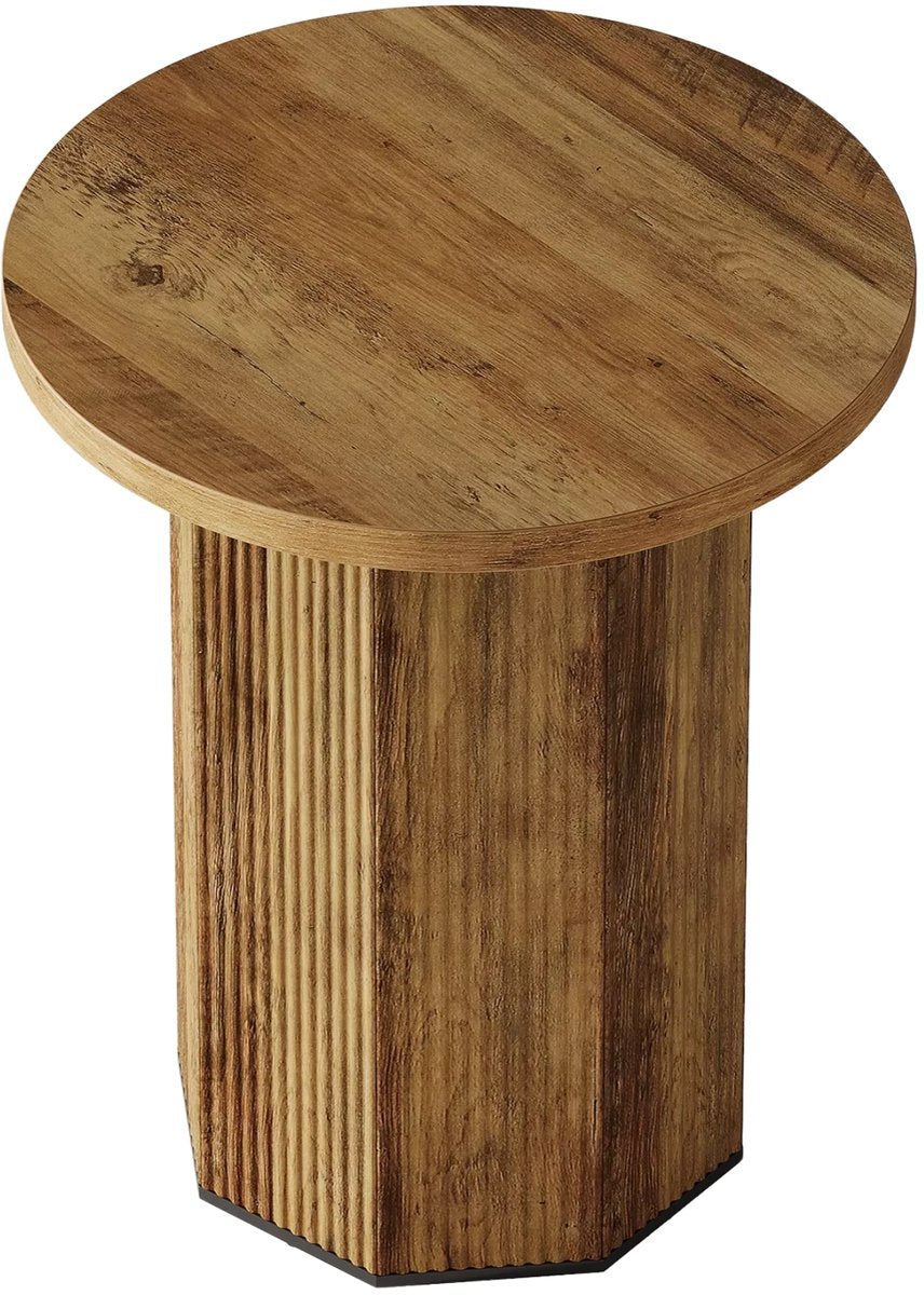 Ronde bijzettafel - Voor Woonkamer - Bank - Binnen - Bruin