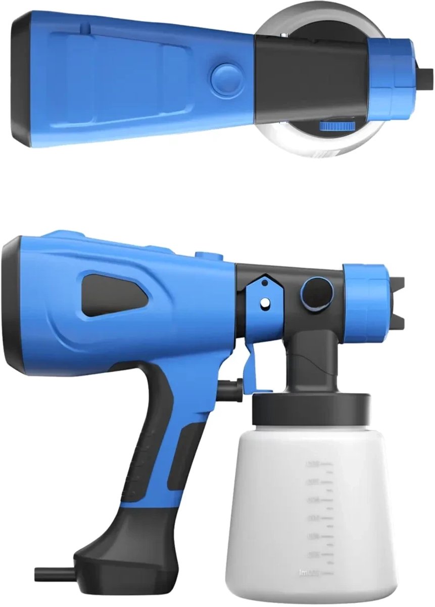 Elektrische Verfspuit - 1000ML Draagbaar Verfspuitpistool - 3 Spuitpatronen - Voor Hekwerk, Muren & Terrasplanken