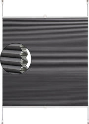 Honinggraat Gordijn - Grijs - Lichtdoorlatend - 70x120cm - Zonder Boren