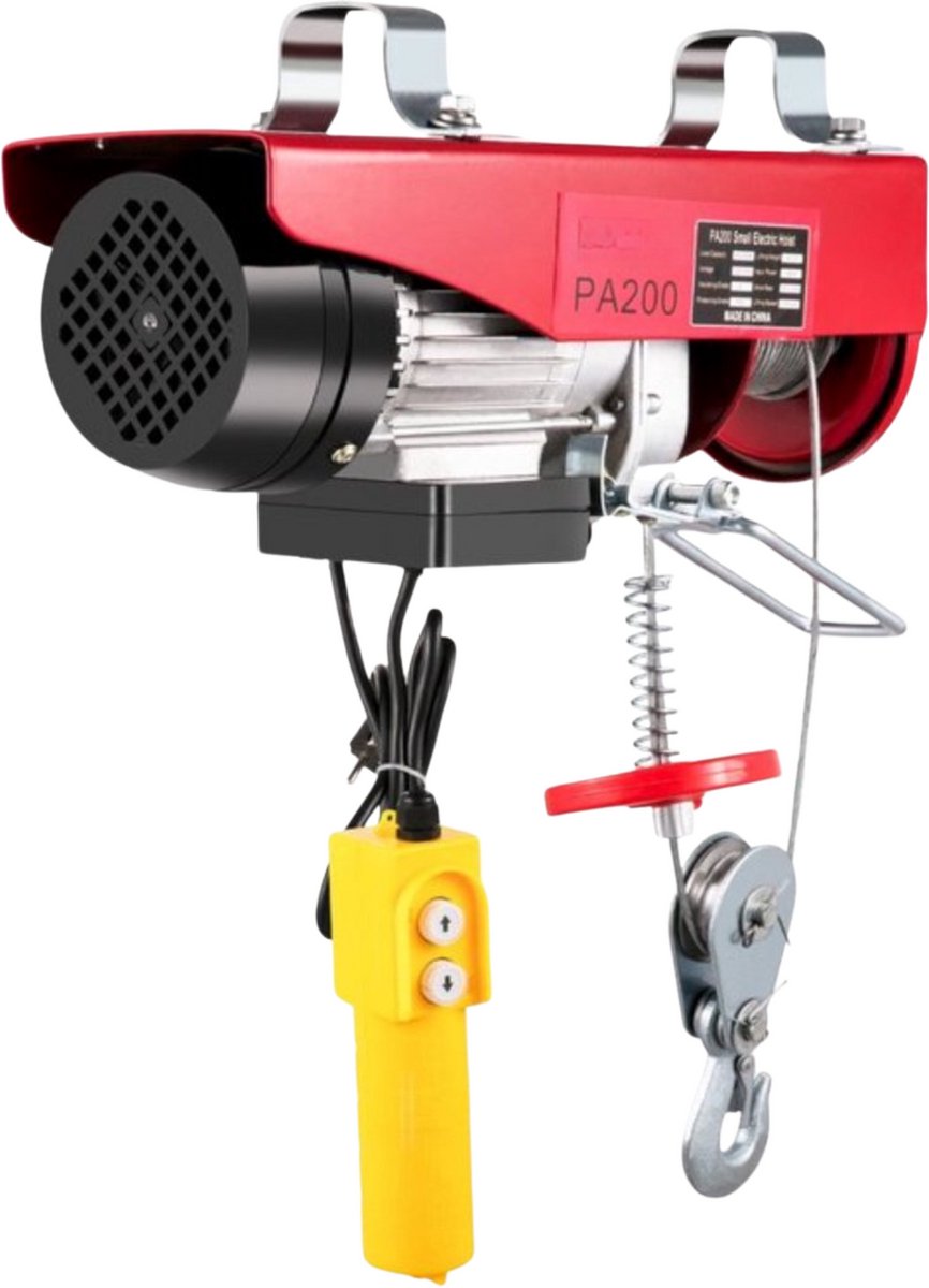 Elektrische hijskraan takel - Met afstandsbediening - Lier - Kabeltakel - 100/200KG - Garage lier - 12m hefhoogte