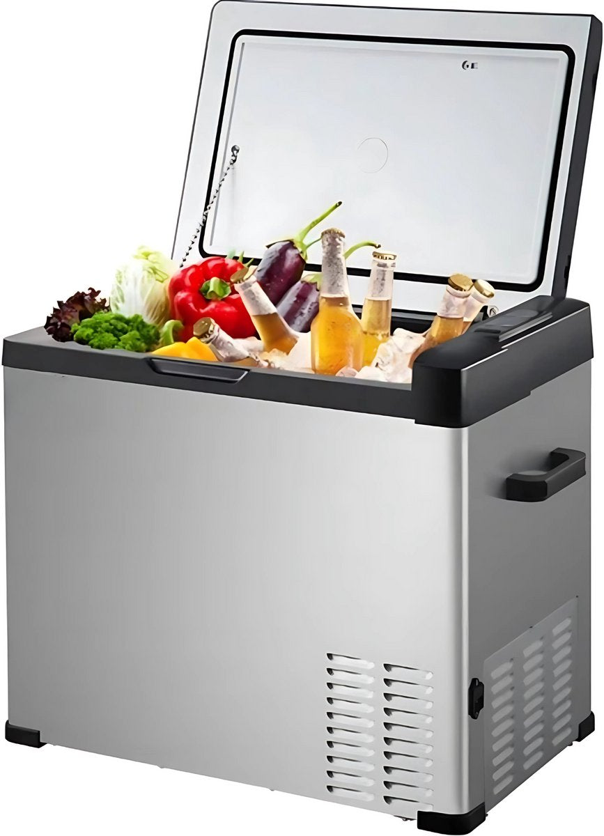Draagbare Camping Koelbox 12V – Vriezer 53Qt met LCD – Voor Auto, Boot & Onderweg