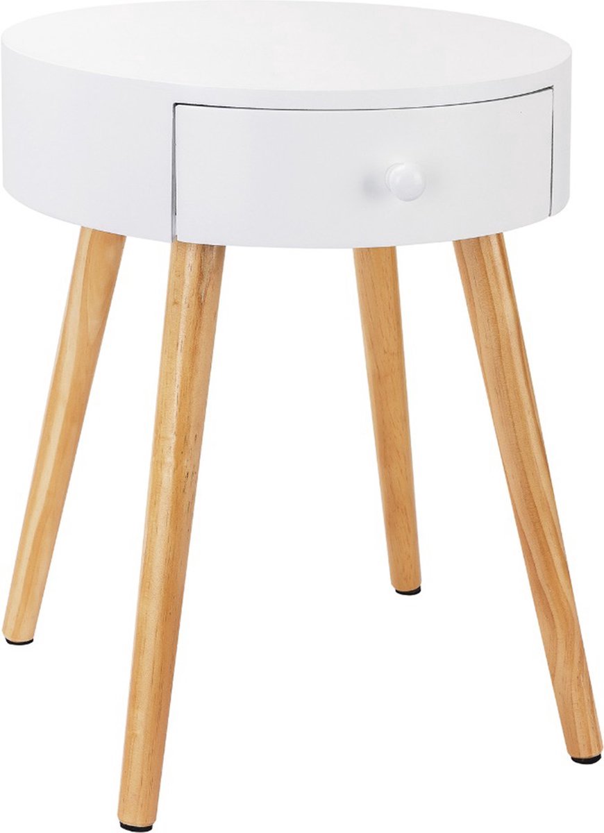Bolt Edge Ladekast - Modern - Nachtkastje - Bureau - Wit - 38x38x48cm