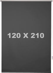 Happyment Luxe Rolgordijn Antraciet - 120x210cm - Rolgordijnen verduisterend - Luxaflex - Isolerend - Zonder of met boren