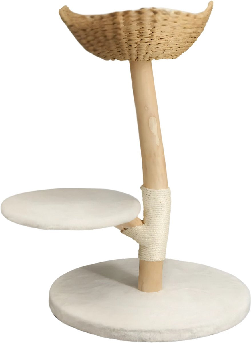 Moderne krabpaal - Voor katten - Tower met speelbal en zacht Kussen - Massief Hout