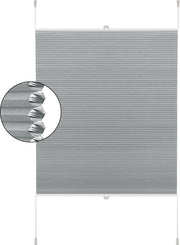 Bolt Edge Honinggraat Gordijn - Grijs - 65x130cm - Lichtdoorlatend - Zonder Boren
