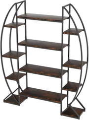 Plantenstandaard indsutrieel - 177cm - Plantenrek - Plantentafel - Voor binnen & buitengebruik - Bloempothouder - Metaal en hout