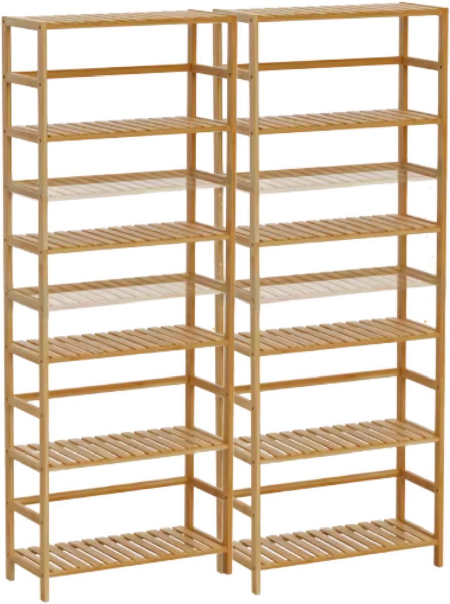 Plantenstandaard Fioren - Bamboe - 161cm - Plantenrek - Plantentafel - Voor binnen & buitengebruik - Bloempothouder - Metaal