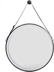 Ronde spiegel Veridian - Met verlichting - 80cm - Voor Badkamer, Make-up & Wandmontage - Dimbaar licht met voorruitverluchting - Zwart