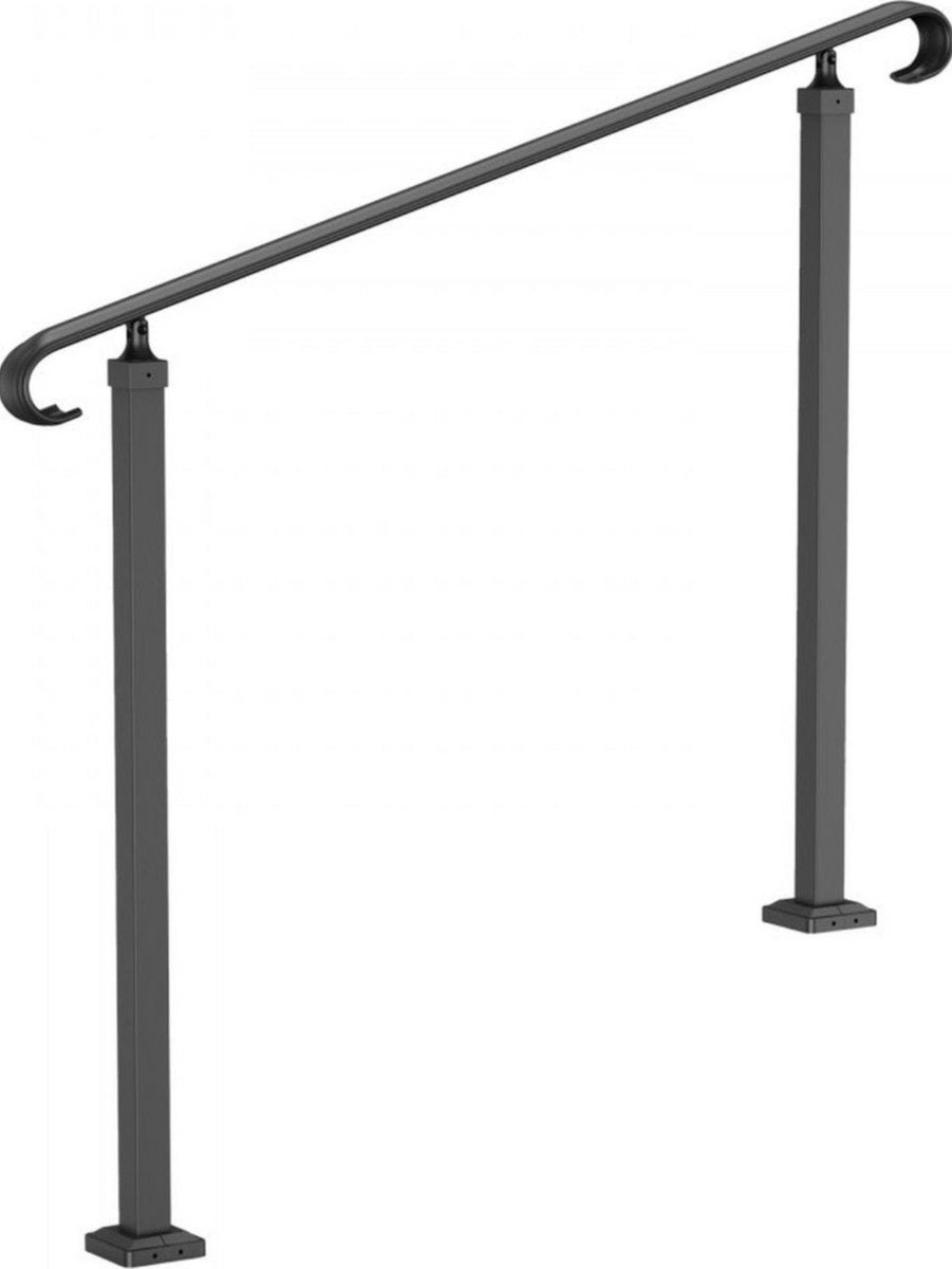Trapleuning deluxe - Anti slip - Balustrade - Binnen en buiten - Houders - Leuningen voor Trappen - Staal - Met trapleuninghouders - 120cm