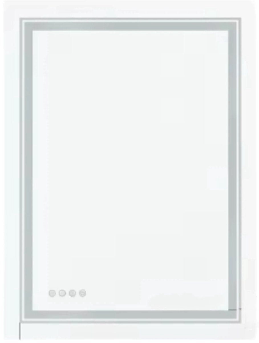 Badkamerspiegel Luvio Fioren - Met RGB verlichting - 70x90cm - Rechthoekig - Voor Badkamer, Make-up & Wandmontage - Dimbaar licht