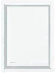 Badkamerspiegel Luvio Fioren - Met RGB verlichting - 70x90cm - Rechthoekig - Voor Badkamer, Make-up & Wandmontage - Dimbaar licht