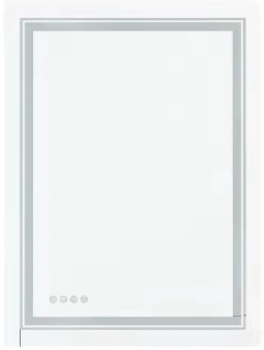 Badkamerspiegel Luvio - Met RGB verlichting - 70x90cm - Rechthoekig - Voor Badkamer, Make-up & Wandmontage - Dimbaar licht