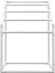 Handdoekkenrek - Badkamer - Vrijstaand - Zonder boren - 5 Rails - 8 Klemmen - 1 Haak - 25KG Capaciteit