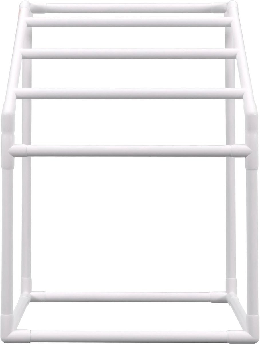 Handdoekkenrek - Badkamer - Vrijstaand - Zonder boren - 5 Rails - 8 Klemmen - 1 Haak - 25KG Capaciteit