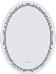 LED Badkamerspiegel met Verlichting - Ovaal 70-50 cm - Anticondens & Dimbaar - Smart Touch Wandspiegel - Make-up Spiegel - 3 Lichtkleuren - 2 Formaten