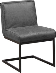 Happyment Eetkamerstoel Pilino - Keukenstoel - Gestoffeerde Stoel - Metalen Poten - Microvezel bekleding - Woonkamer - Eetkamer