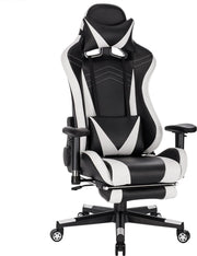 Bolt Edge Gaming Stoel - Wit - Ergonomisch - Kunstleer - Verstelbaar - Inclusief voetsteun
