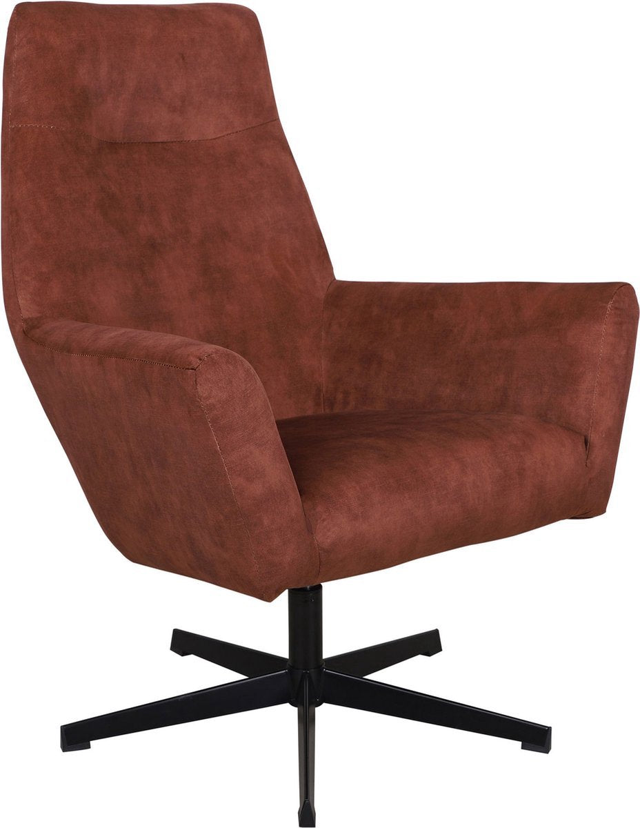Bolt Edge Velvet Fauteuil - Rustic - Voor binnen - Met hoofdkussen - Loungezetel stijl