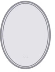 Wandspiegel Ovale Fioren - Zilver - Spiegel - Met verlichting - Badkamer - 70x50cm