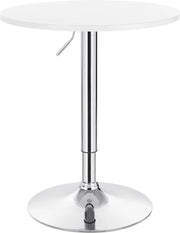 Bolt Edge Ronde Bartafel - Wit - Verstelbaar - Hout Metaal - 60x60x68-88cm