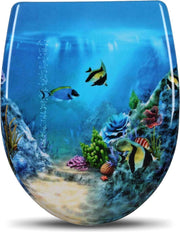 Bolt Edge Toiletbril - Visjes Design - Softclose - Universeel - Antibacterieel