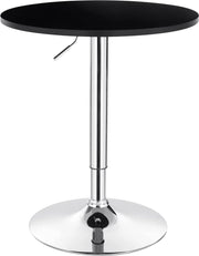 Bolt Edge Ronde Bartafel - Zwart Hout en Metaal - Verstelbare Hoogte 68-88cm - Voor Keuken en Binnengebruik - 60x60cm