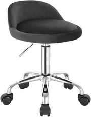 Werkkruk - Zwart - Velvet - Zadelkruk - Zonder rugleuning - Ergonomisch