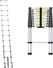 Aluminium Verlenging Ladder Velar - 5m - Antislip Uitschuifbare Zolder Loft Ladder - Lichtgewicht Vouwladder met 150kg Capaciteit