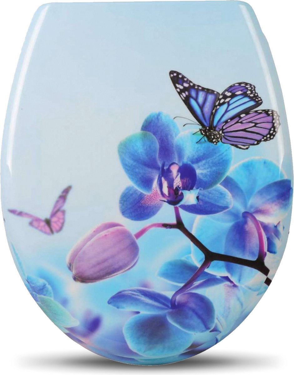 Bolt Edge Toiletbril - Dilly print - Antibacterieel - Softclose - Universeel ontwerp