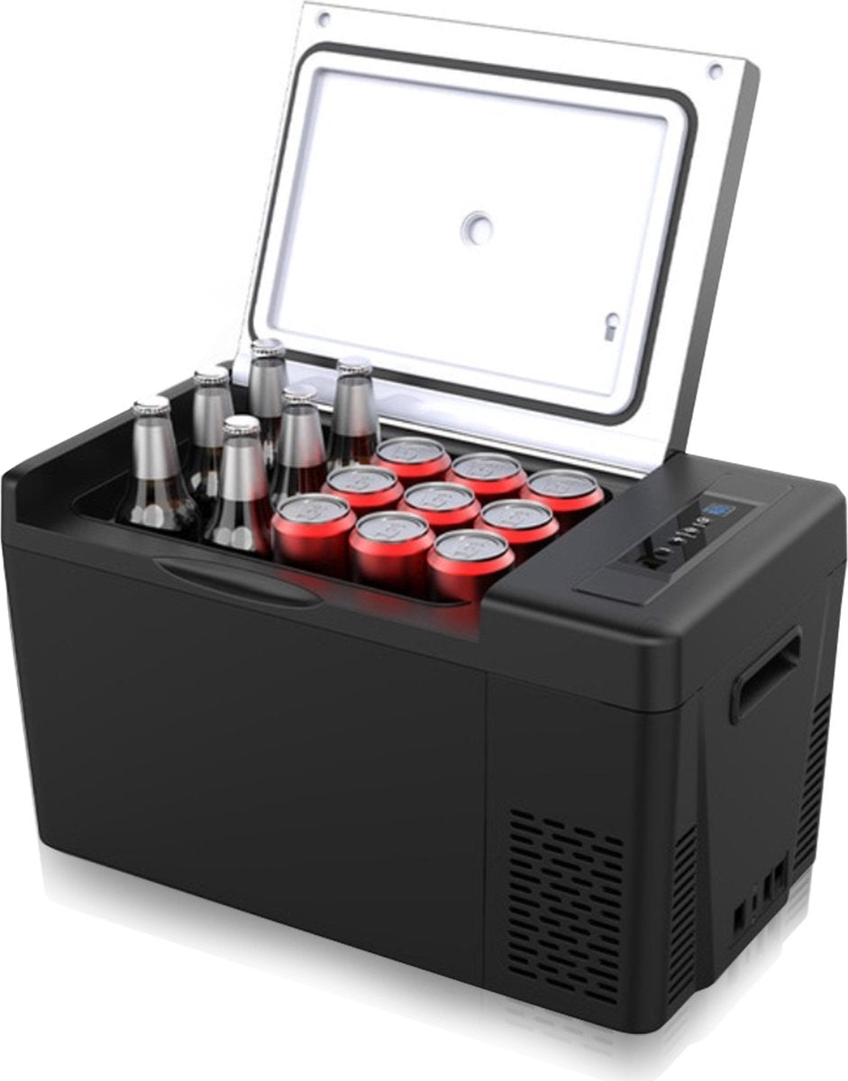 Happyment® Luxe koelbox 22L - Elektrisch - Camping - Auto, vrachtwagen - DC 12V/24V - AC 100V/240V - Koelt en verwarmt