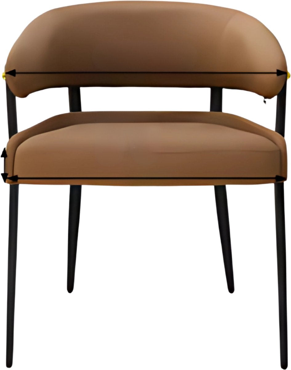 Luxe Keukenstoelen - Set van 2 - Microvezelleer Eetkamerstoelen - Gestoffeerde Zitting voor Restaurant, Hotel of Kantoor