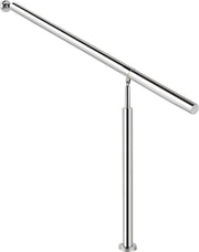Trapleuning - 150cm - Balustrade voor 1-2 tredens - Houders - Leuningen voor Trappen - Staal - Met trapleuninghouders