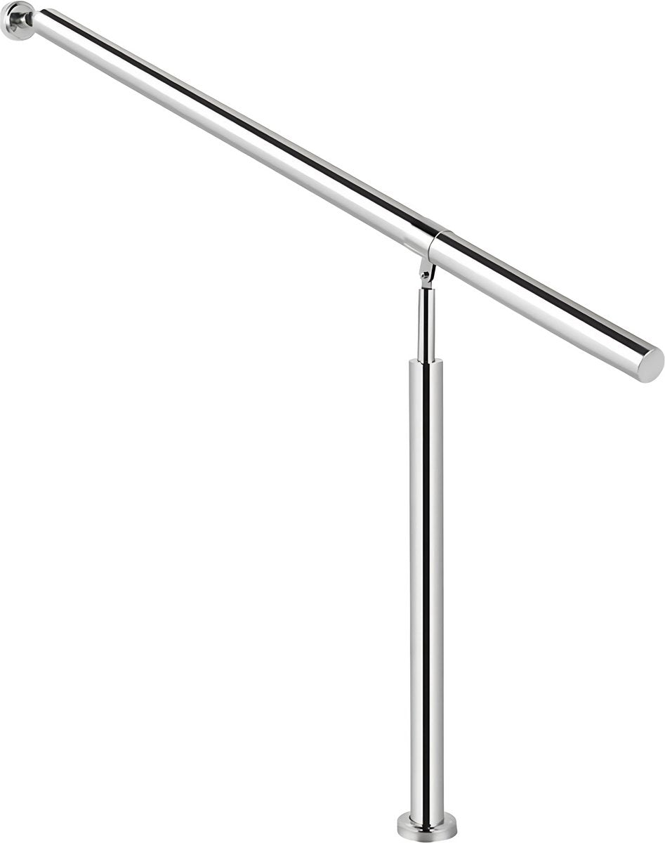 Trapleuning - 150cm - Balustrade voor 1-2 tredens - Houders - Leuningen voor Trappen - Staal - Met trapleuninghouders