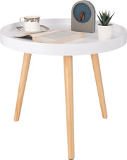 Happyment Bijzettafel modern - Rond - Salontafel - Koffietafel - 50x44cm